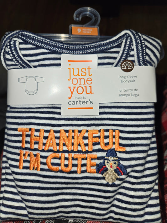 Carter's long sleeve Thanksgiving bodysuit